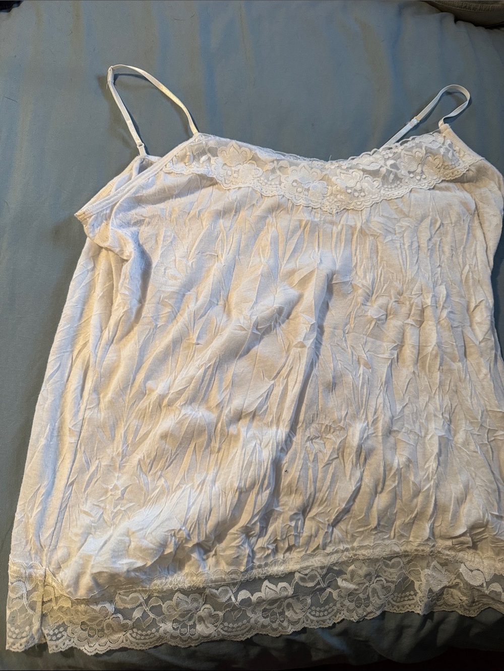 Maurices White Lace-Detail Spaghetti Strap Camisole